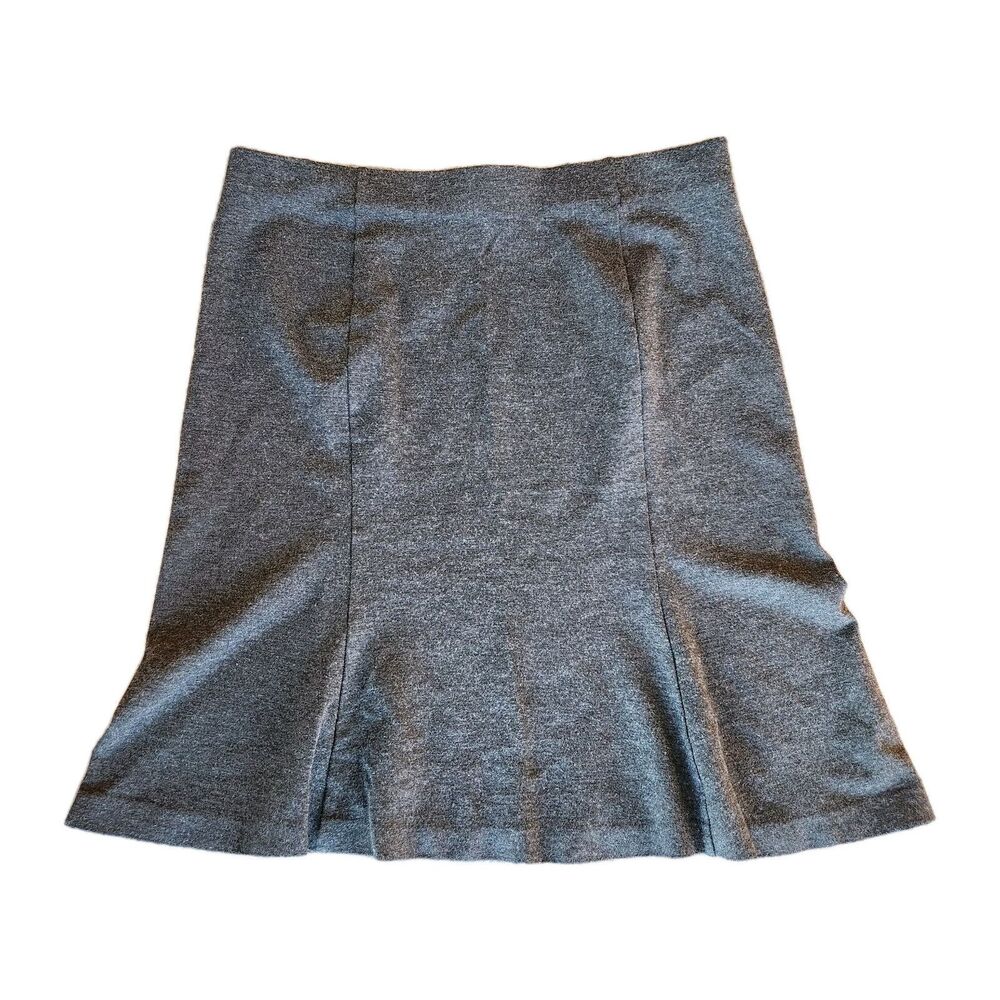 Dkny Mini Skirt Women M Gray Y2k Style Pleated Pull Up Knit Preppy Stretch Bratz